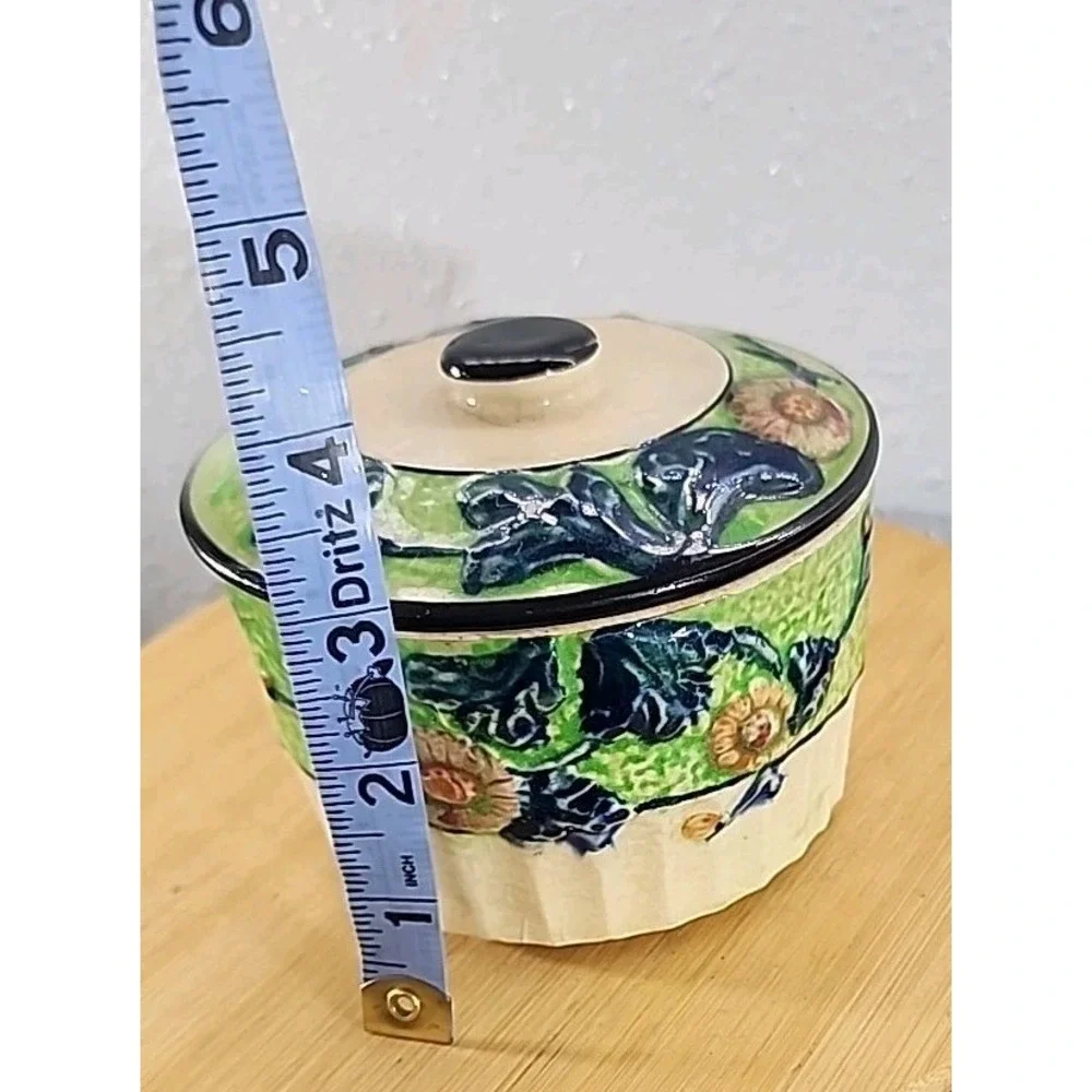 Vintage Marumon Wame Della‎ Robbia Canister W/lids - Japan